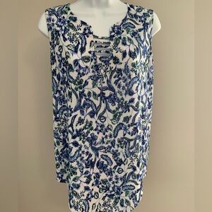 EMALINE  Sleeveless Floral Blouse